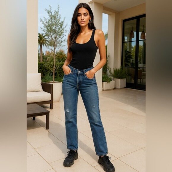 Vintage Levi’s 527 Distressed Medium Wash Straight-Leg Jeans Size 30x30 - Picture 10 of 10